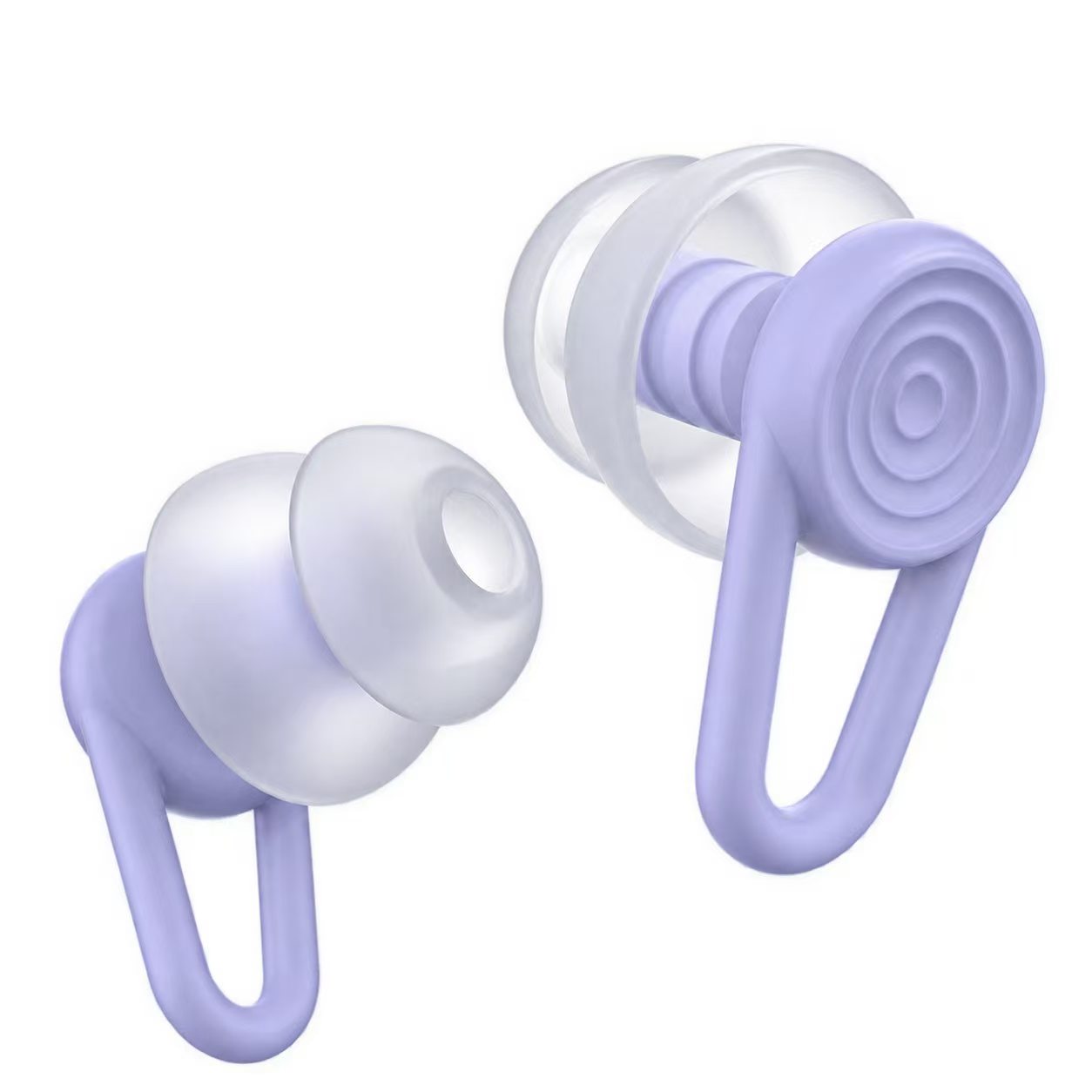 Lavender ripple-design sleep earplugs